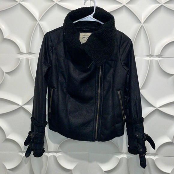 Jorge black zipped strap jacket size 8. Box 10 - Picture 1 of 7